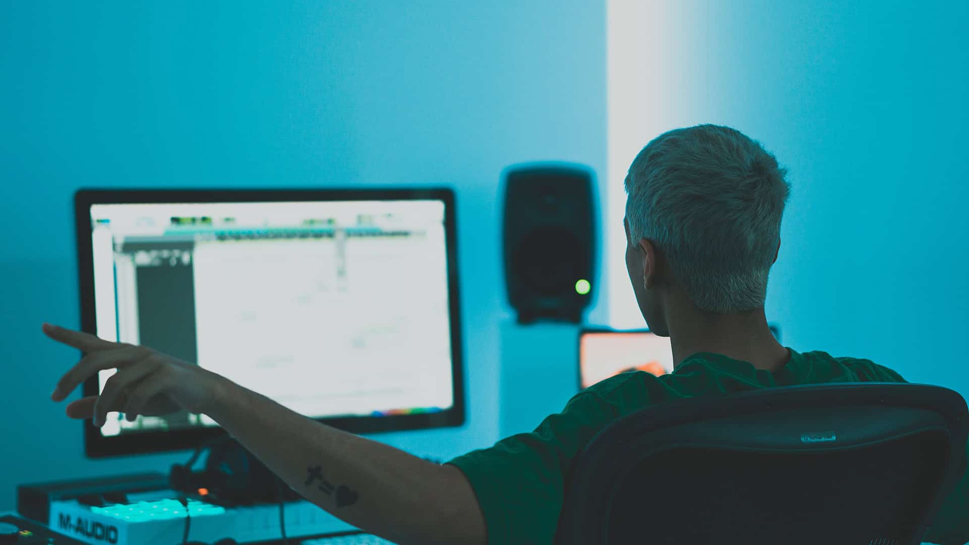 Image of guy listening to music