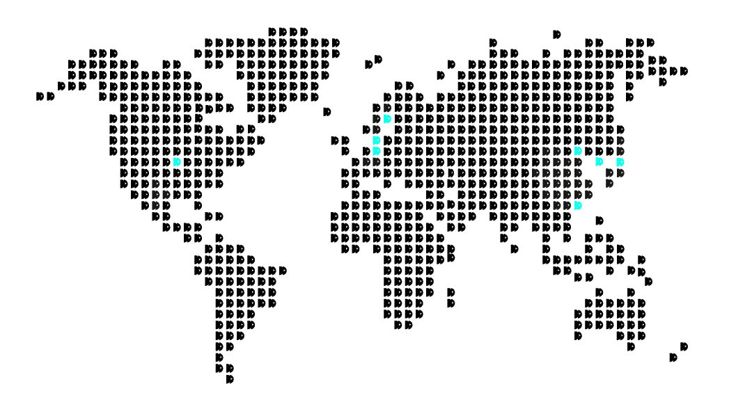 World map with Dirac´s headquarters in Sweden, Denmark, China, Germany, Japan, Korea, Taiwan, and USA.